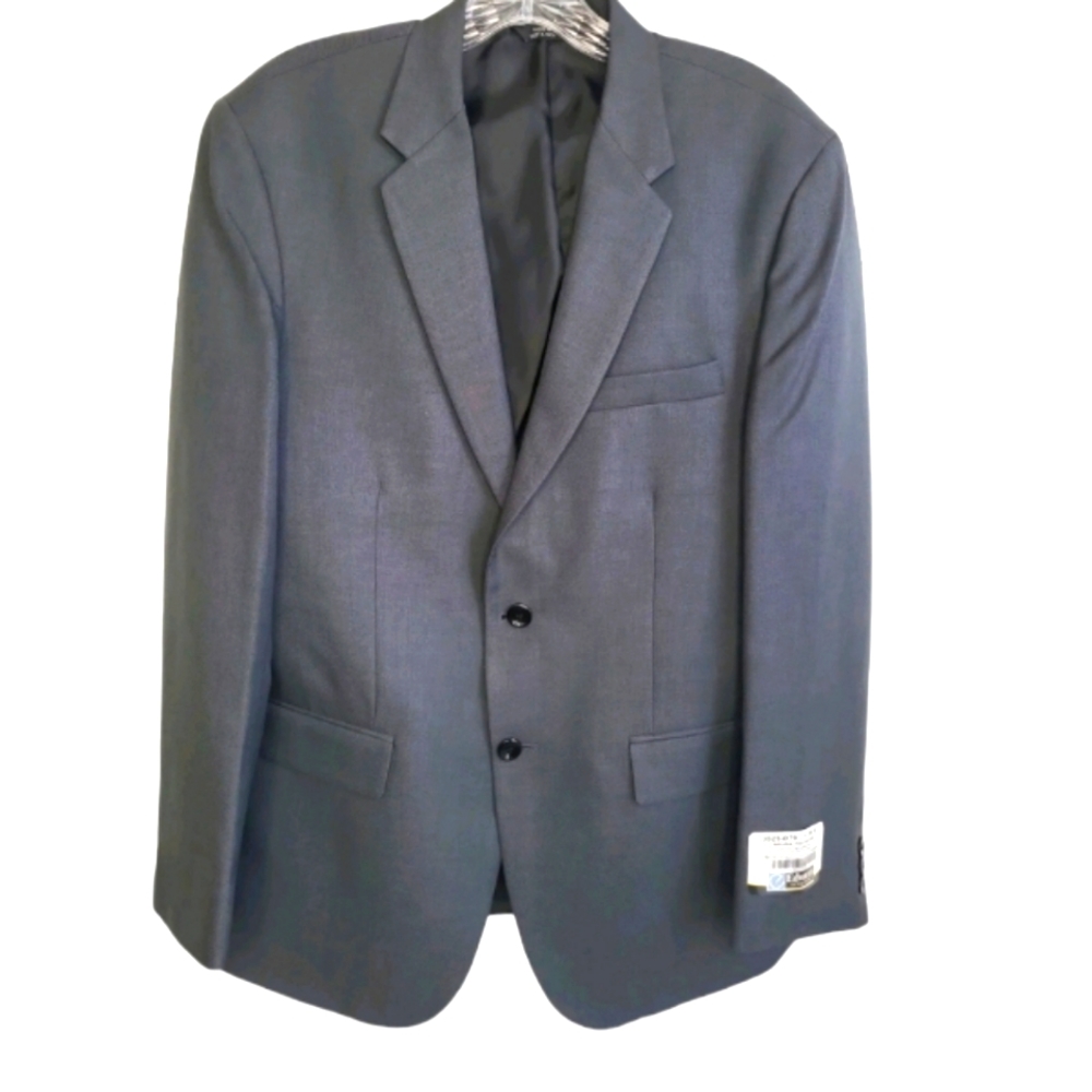 Edwards Signature Dark Gray Polyester Blazer Sport Coat Jacket, 38 Short